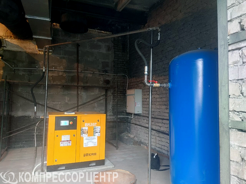 Винтовой компрессор "Berg" BK-30PE для ООО "Барнаульский химический завод"